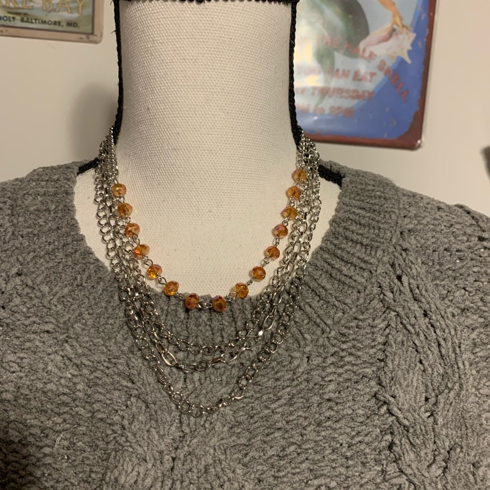 Paparazzi Orange Extravagant Elegance Necklace